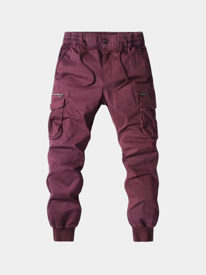 Men's Cargo Jogger Pants Cuffed Hem - VibreMode