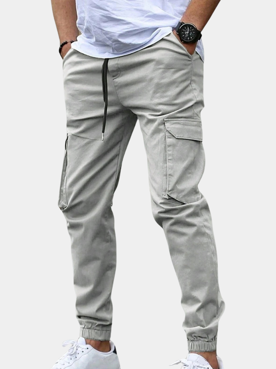 Men's Cargo Pants Drawstring Elastic Ankle Cuffs - VibreMode