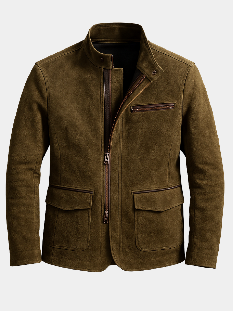 Classic Fitted Zipper Coat