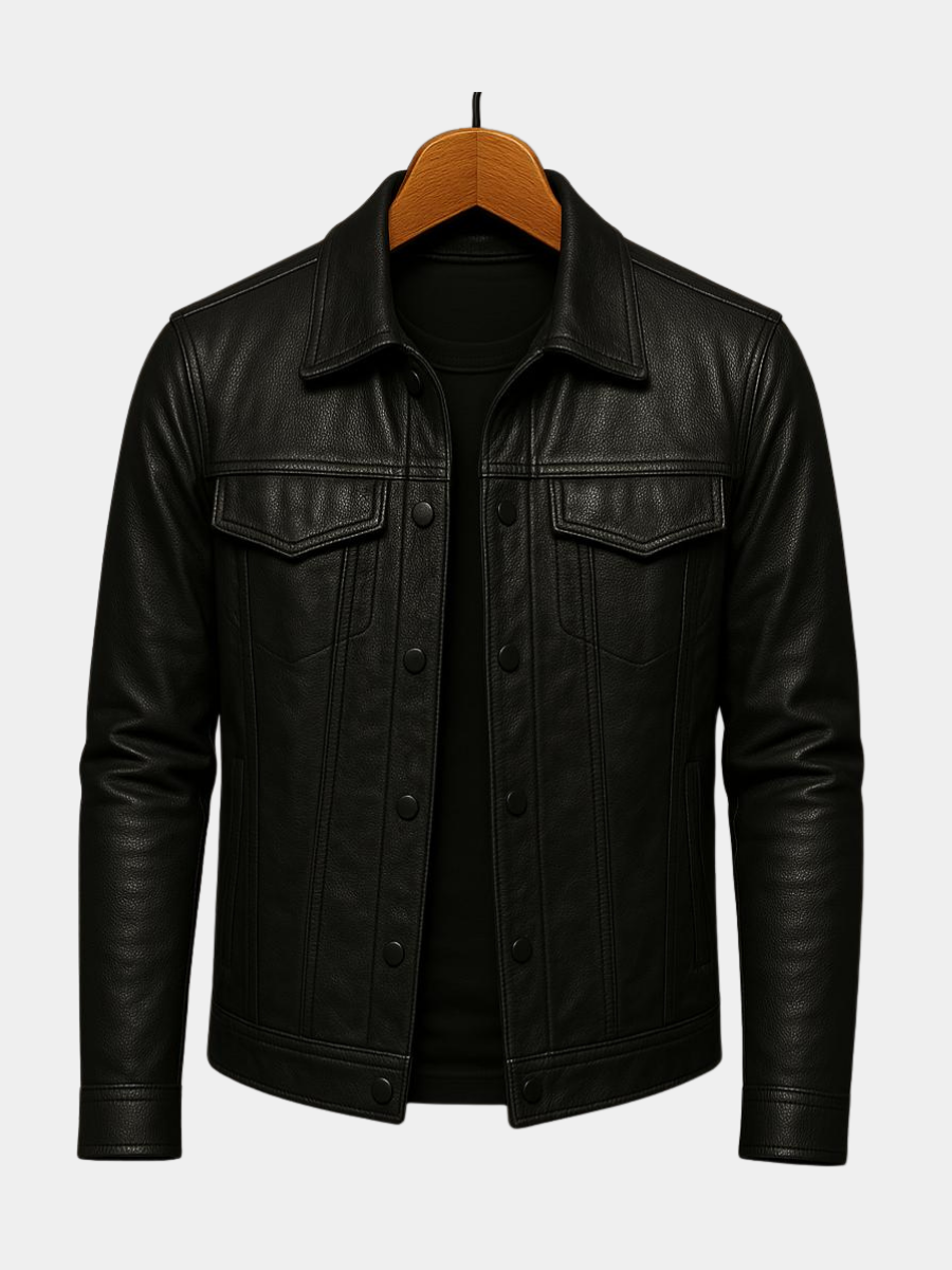 Men's Stand Collar Jacket Snap Front Cotton Tan - VibreMode