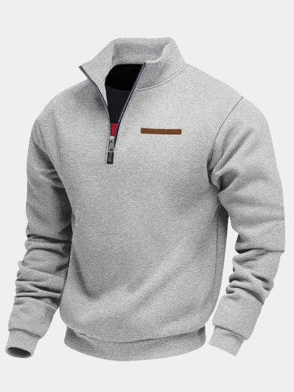 Men's Quarter Zip Sweatshirt Stand Collar - VibreMode
