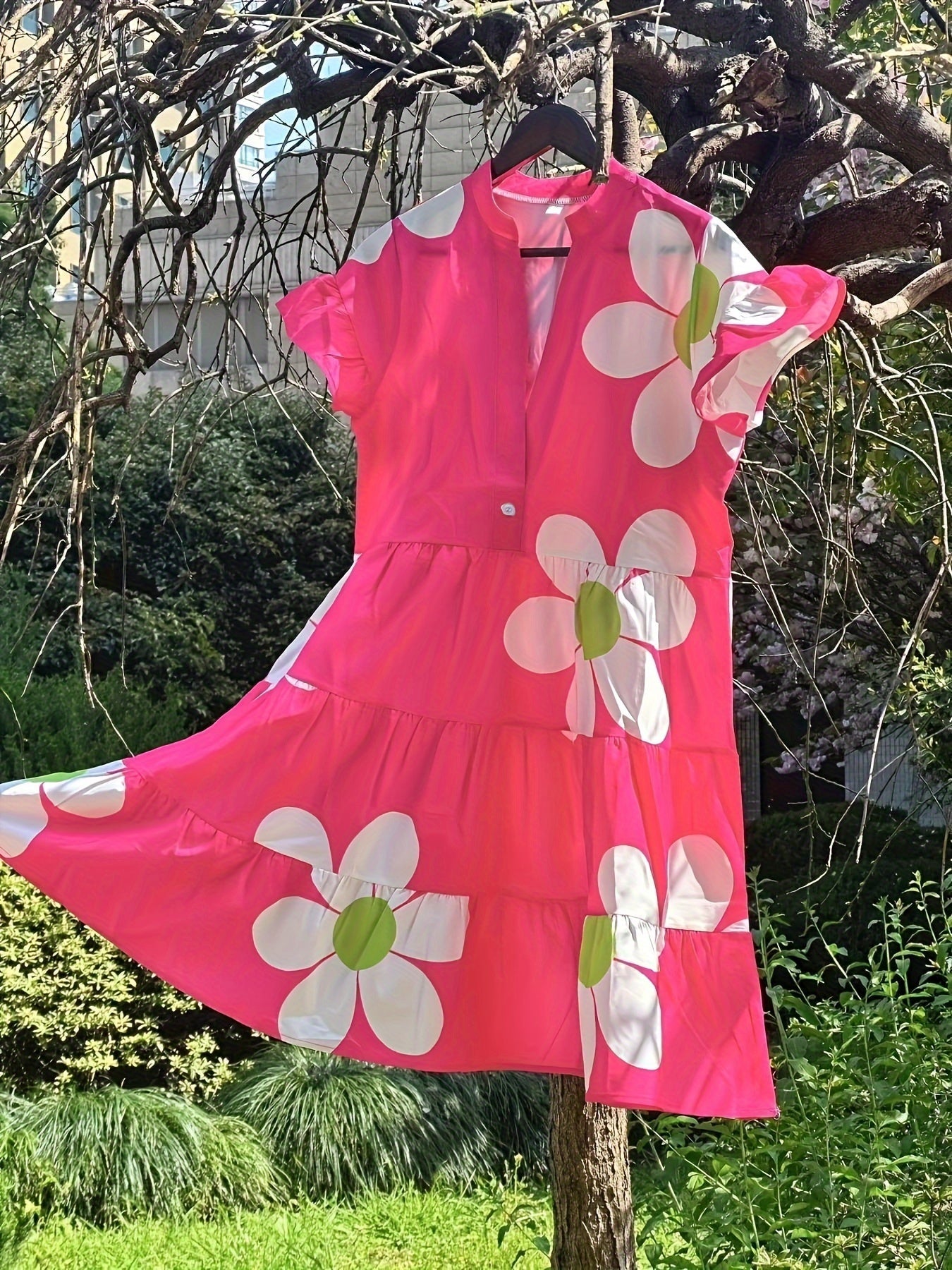 Women's Pretty Floral Slim Fit Dress