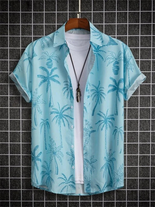 Men's Hawaiian Shirt 3D Flower Print Vibrant