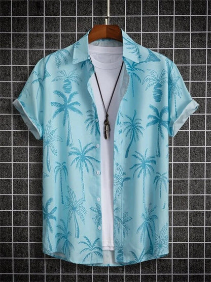 Men's Hawaiian Shirt 3D Flower Print Vibrant