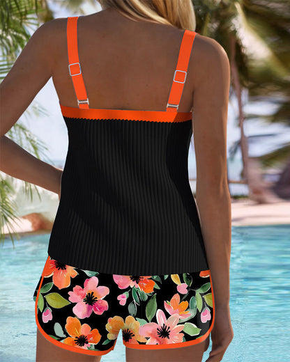 Slimming Women's High Waist Tankini Swimsuit