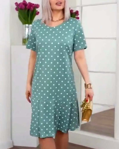 Fun Dot Pattern Summer Dress