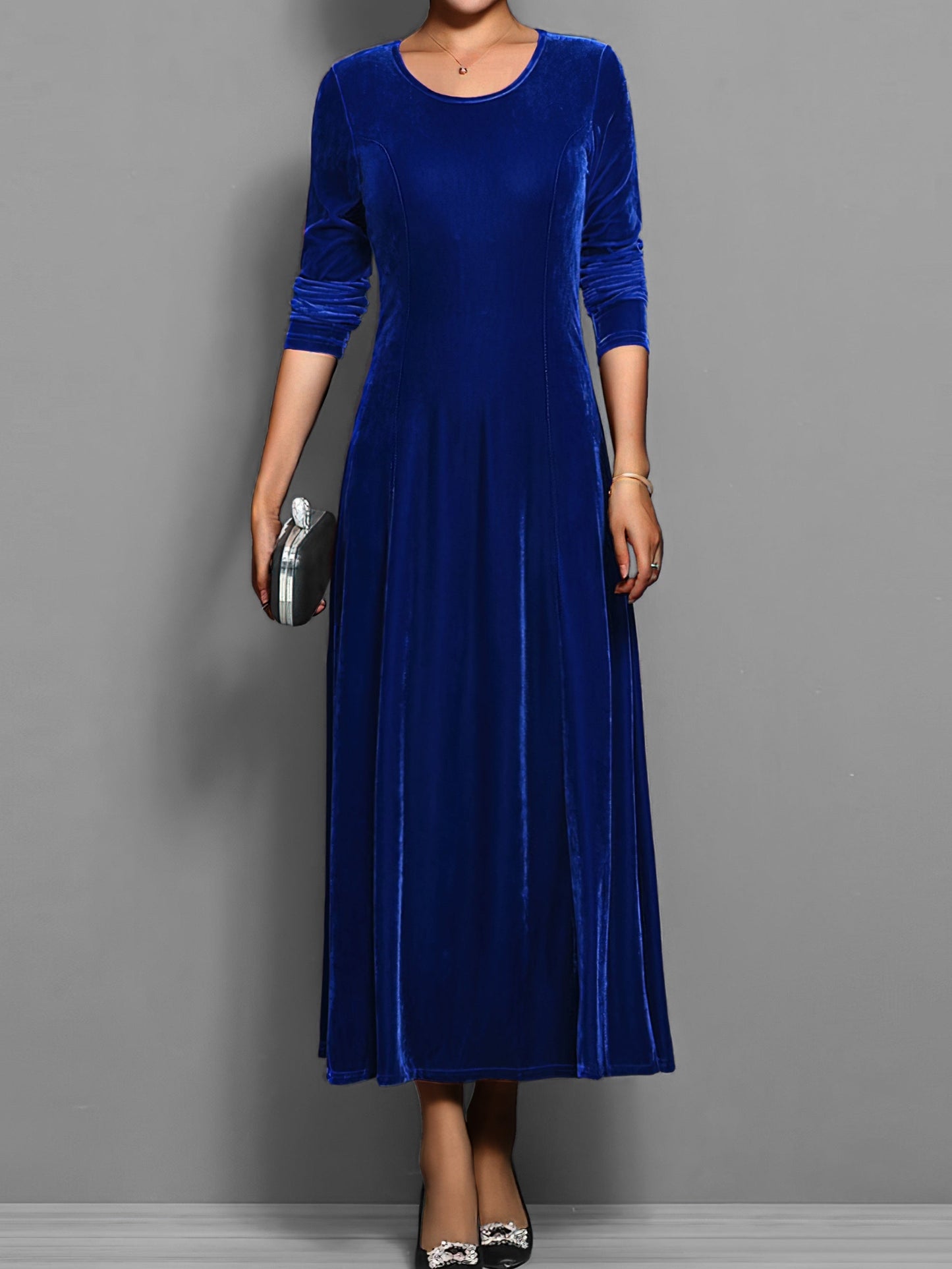 Women's Soft Velvet Dress - VibreMode
