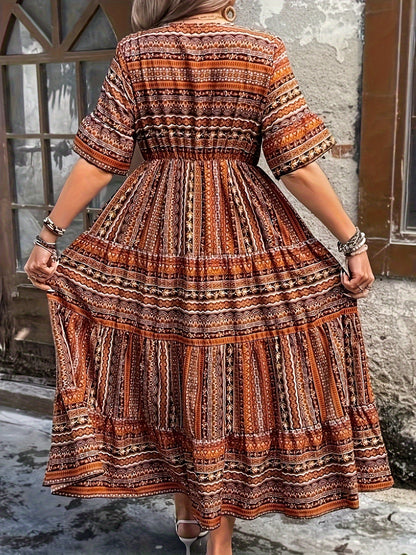 Vivienne Women's Printed Flowy Maxi Dress