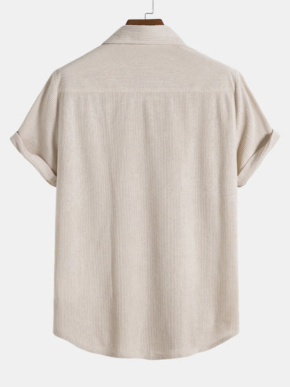 Image of Aiden | Men's Button-Down Short Sleeve Shirt and Drawstring Shorts Set