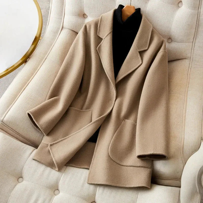 Women's Mid-Thigh Coat Relaxed Fit Casual - VibreMode