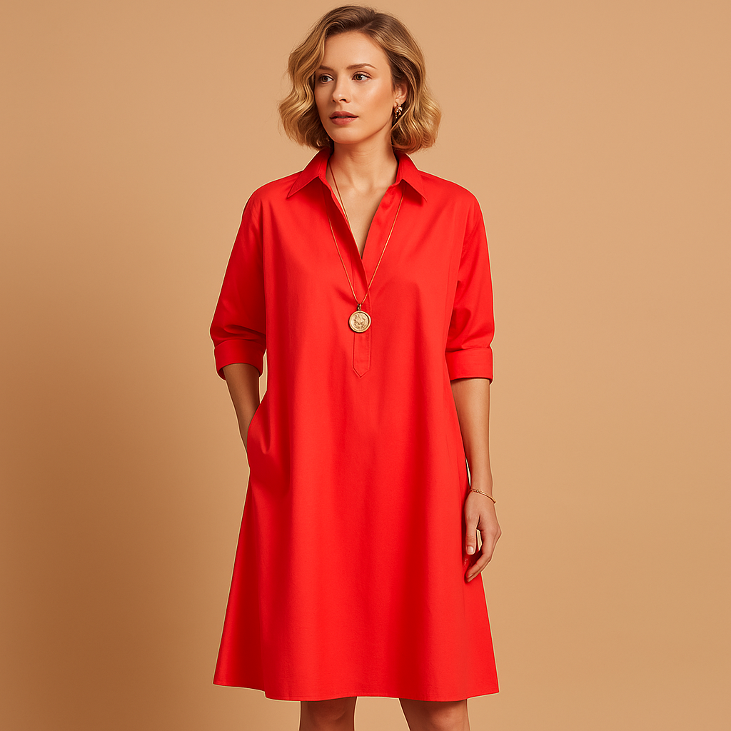 Women’s airy spring dress with lightweight fabric and flattering feminine fit, perfect for sunny days, office wear, casual outings, and special occasions.