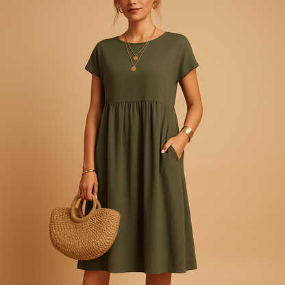 Airy summer dress for women with lightweight breathable design and feminine fit, ideal for casual outings, holidays, and stylish spring or summer occasions.