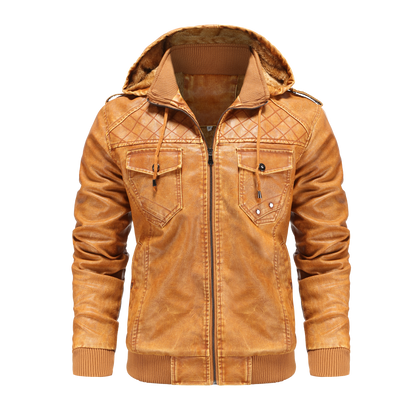 Image of Alan | Men's Hooded Bomber Jacket