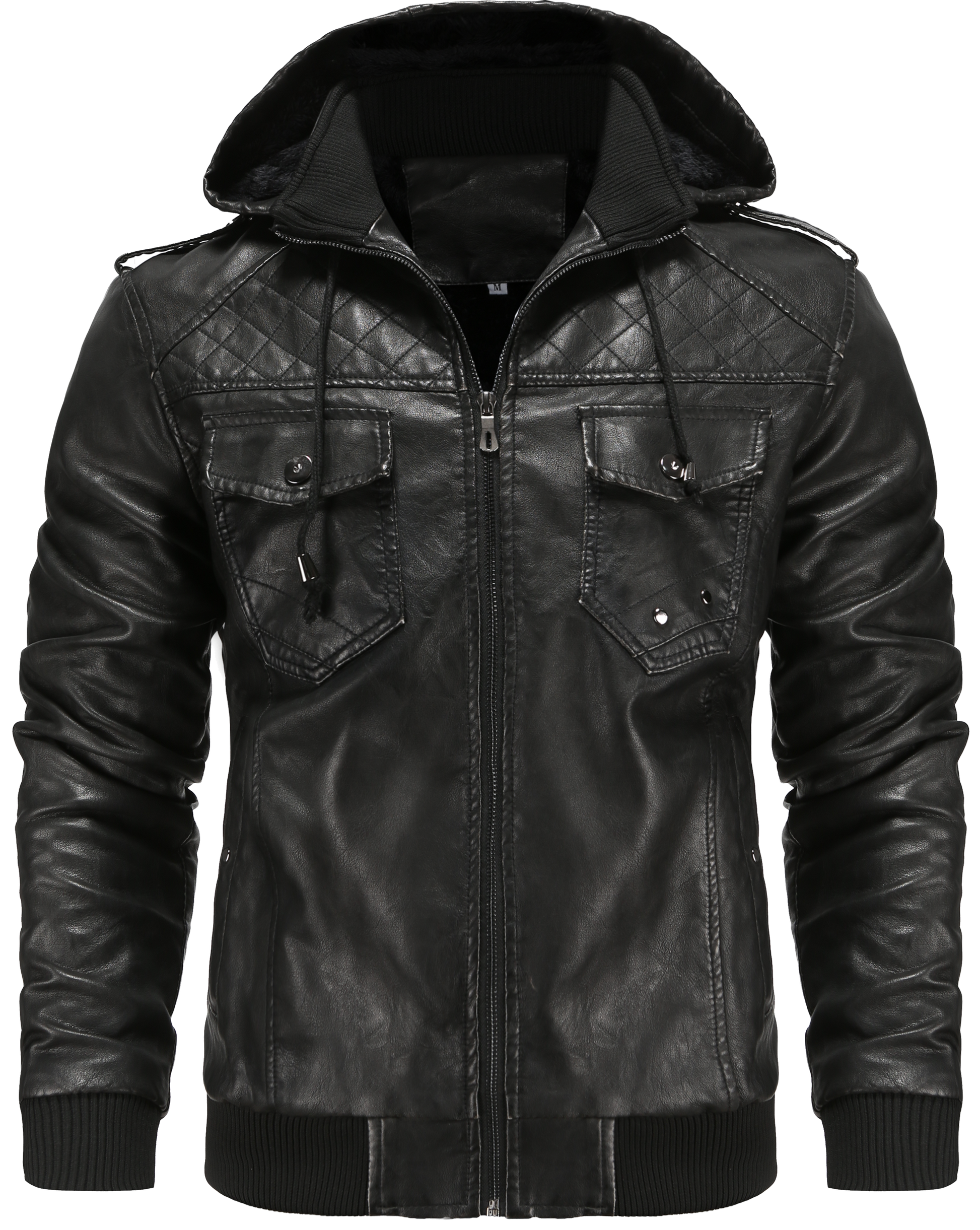 Men's Hooded Bomber Jacket - VibreMode