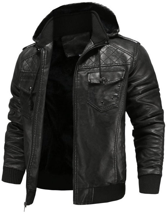 Image of Alan | Men's Hooded Bomber Jacket