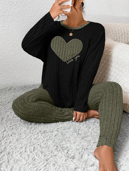 Image of Alana | Women's Long Sleeve Ribbed Two-Piece Set