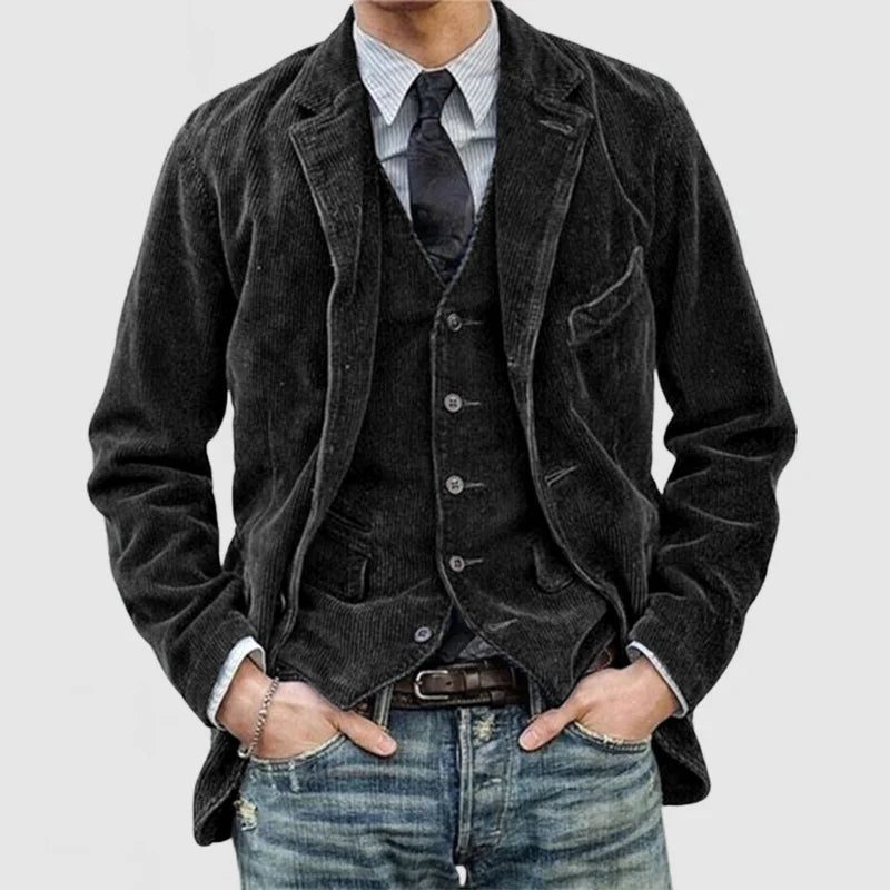 Men's Corduroy Blazer Jacket - VibreMode