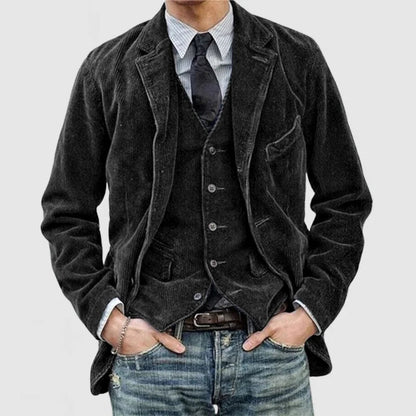 Men's Corduroy Blazer Jacket - VibreMode