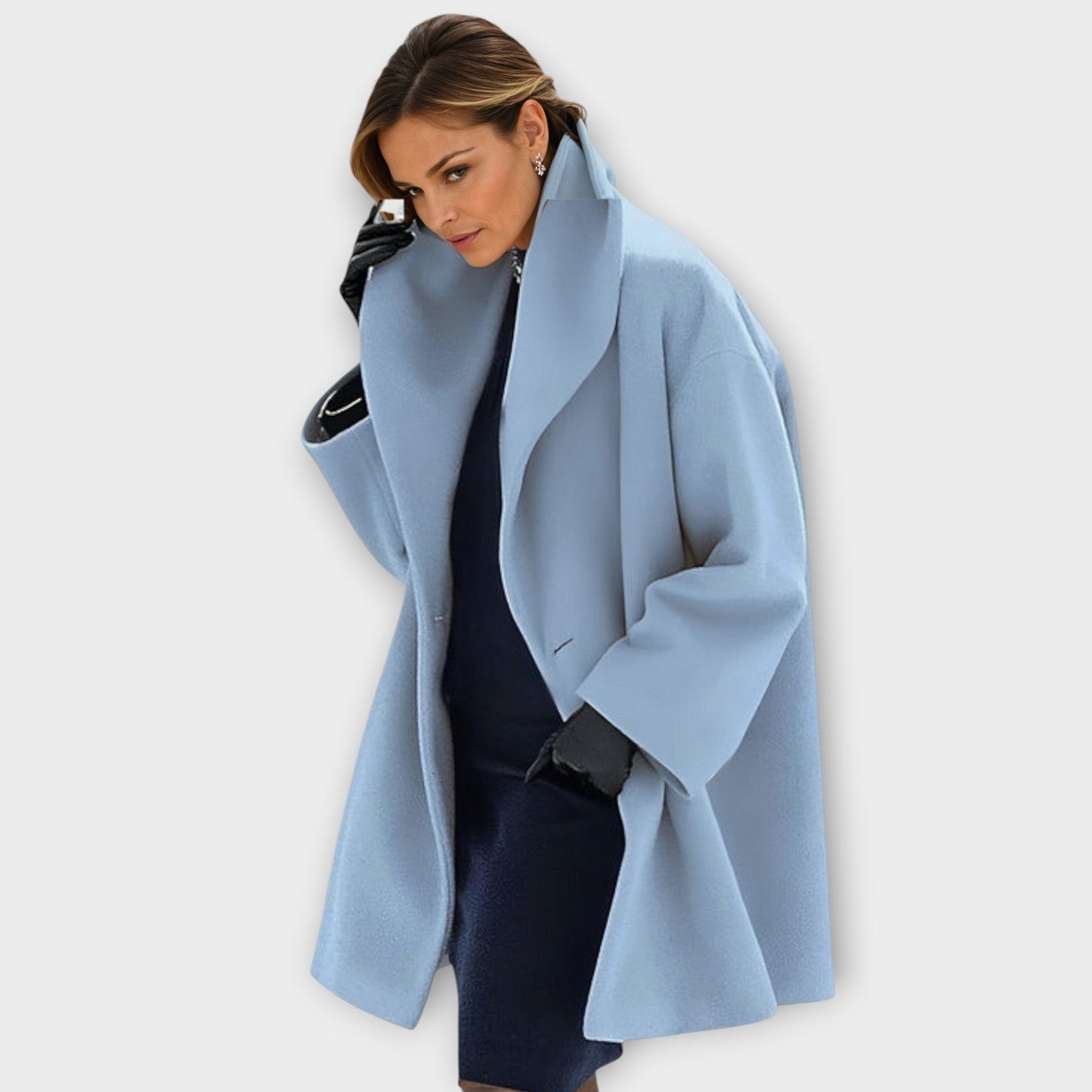 Women's Hooded Coat Oversized Thigh Length Cozy - VibreMode