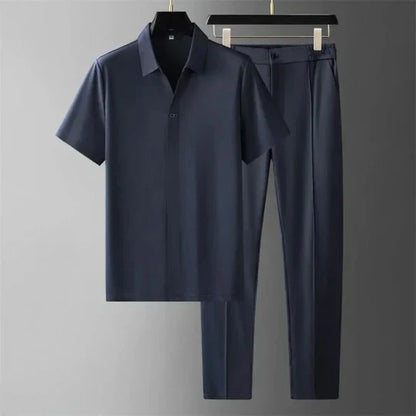 Men's Two-Piece Suit Set Wool Blend Transitional - VibreMode