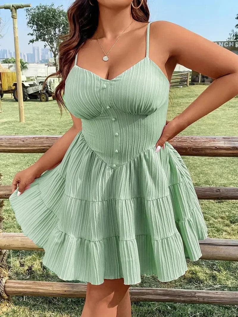 Women's A-Line Mini Dress Spaghetti Strap - VibreMode
