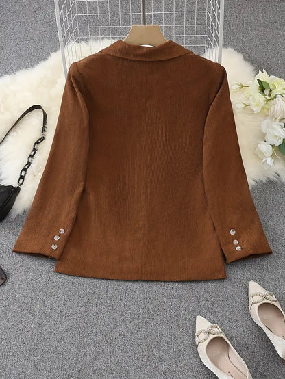 Image of Alison | Women's Single-Breasted Corduroy Blazer