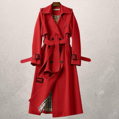 Image of Alyssa | Women's Double-Breasted Long Trench Coat