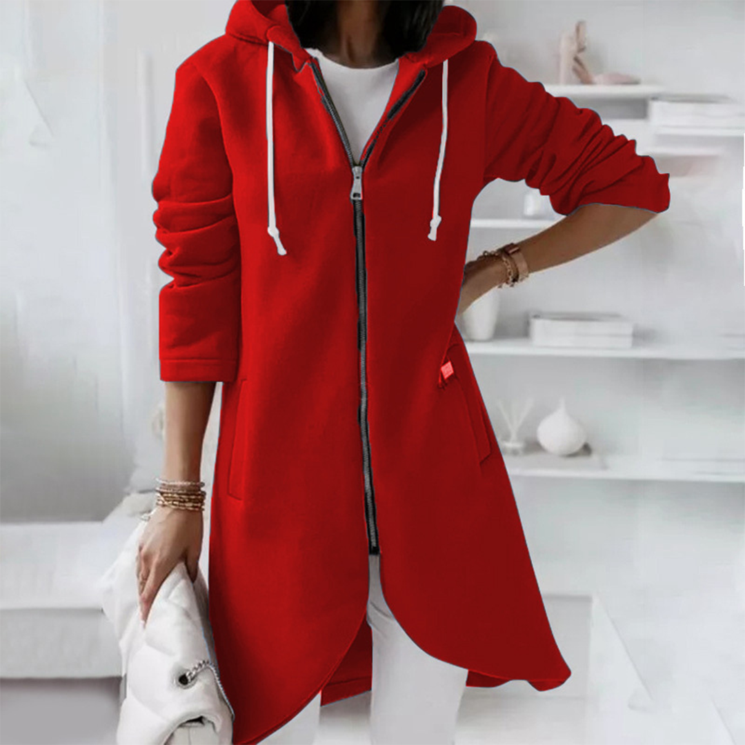 Women's Longline Zip Up Jacket - VibreMode