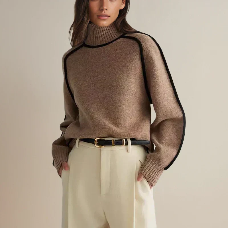 Women's Folded High Neck Sweater