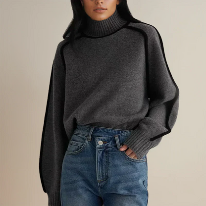 Luxurious Red Cable Knit Sweater - VibreMode