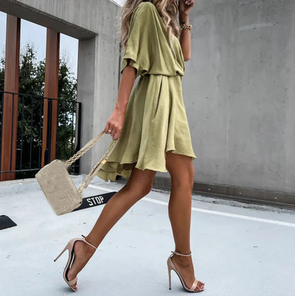 Chic Ladies' Wrap Mini Dress