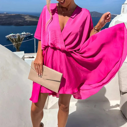 Chic Ladies' Wrap Mini Dress