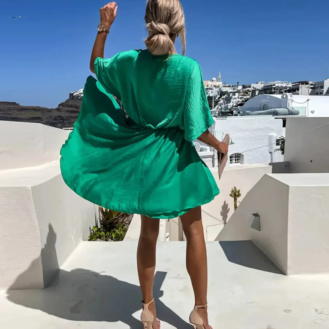 Chic Ladies' Wrap Mini Dress