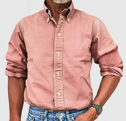Relaxed Fit Men's Classic Button Shirt