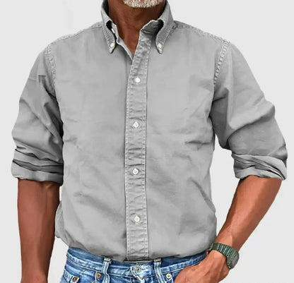 Relaxed Fit Men's Classic Button Shirt