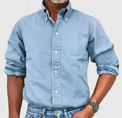 Relaxed Fit Men's Classic Button Shirt