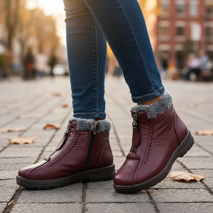 Warm Fuzzy Zip Up Boots - VibreMode