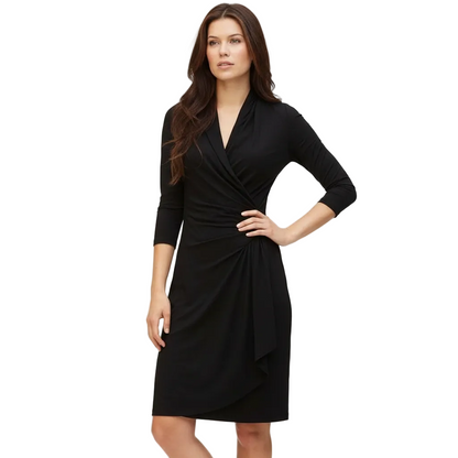 Elegant Ladies' 3/4 Sleeve Wrap Dress