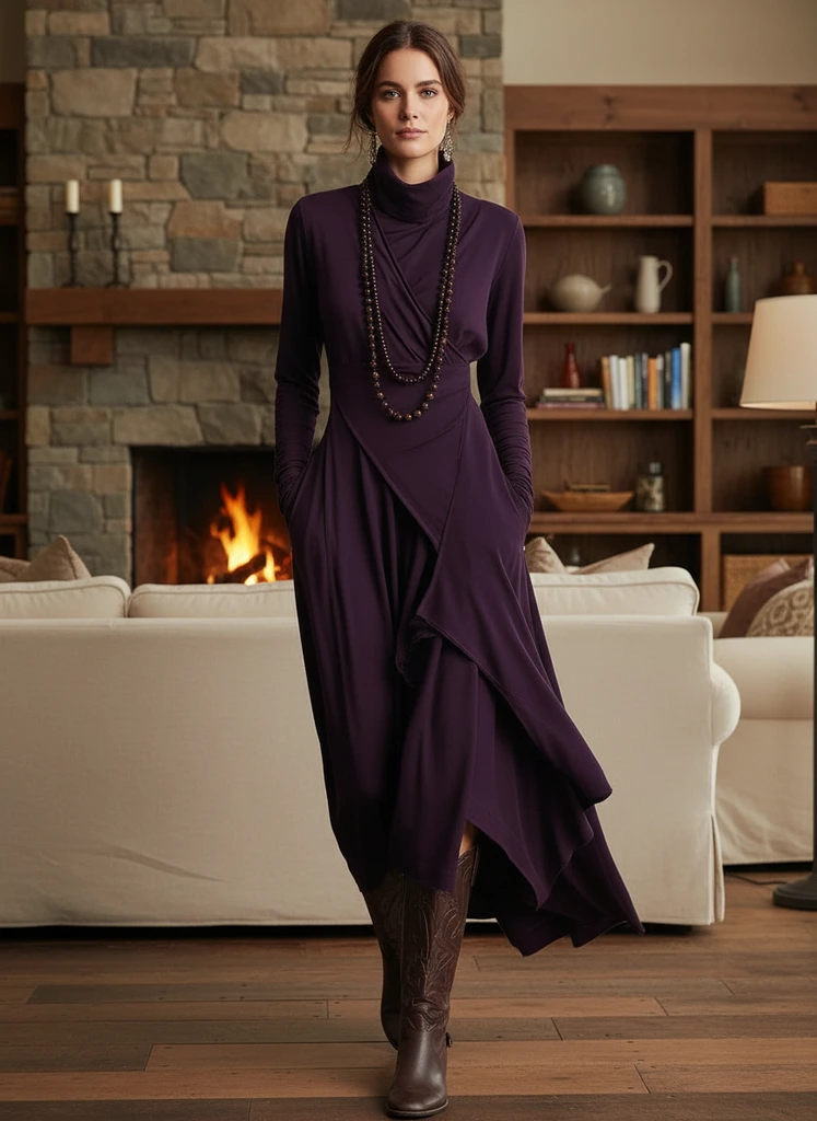 Chic Uneven Hem Midi Dress