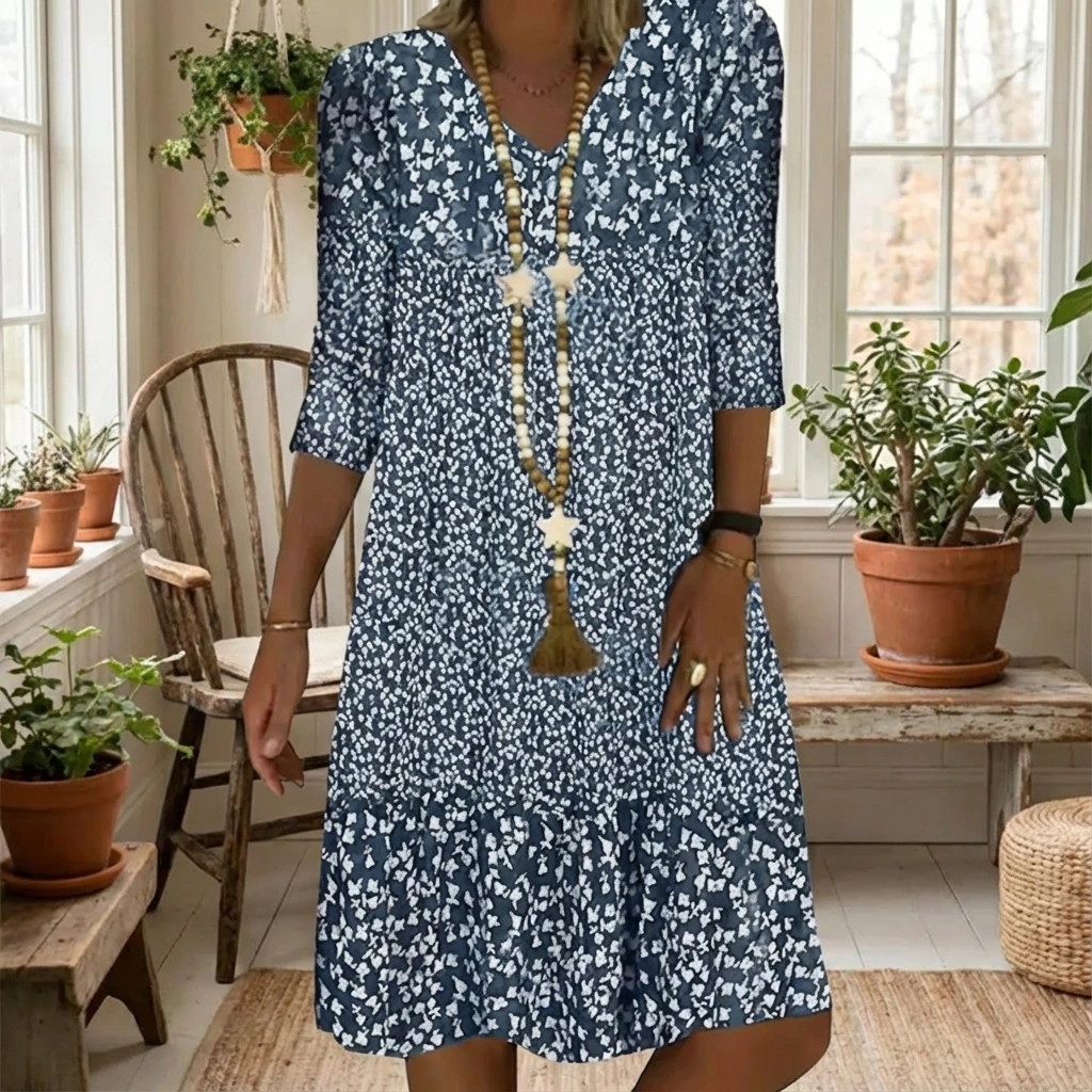 Casual Floral V-Neck Summer Dress