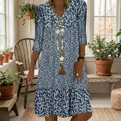 Casual Floral V-Neck Summer Dress