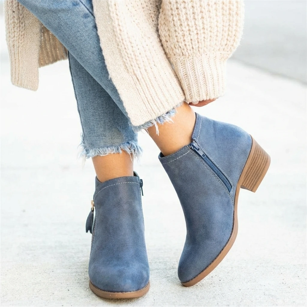 Comfortable Low Heel Ankle Support Boots for Women