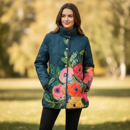 Pretty Patchwork Zip Up Jacket