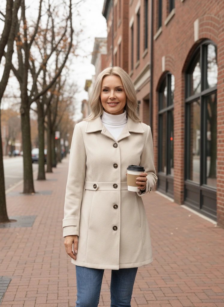 Classic Double-Breasted Short Jacket