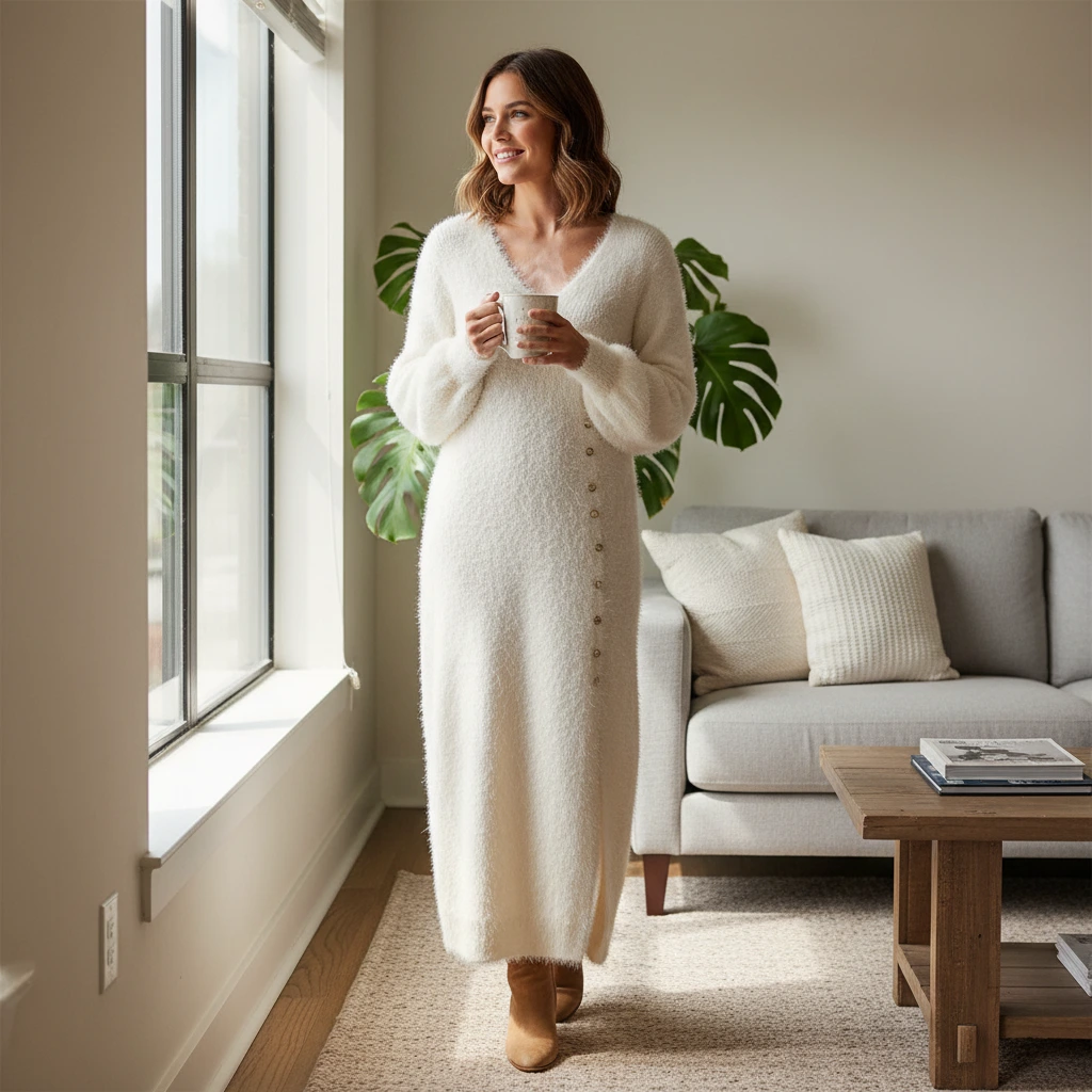 Soft Ruffle Maxi Dress