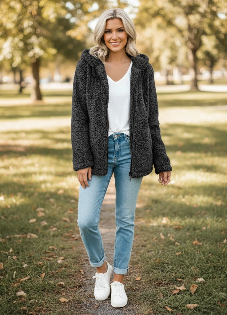Soft Fleece Hoodie Jacket - VibreMode