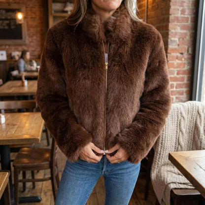 Soft Fuzzy Oversized Hoodie Jacket - VibreMode
