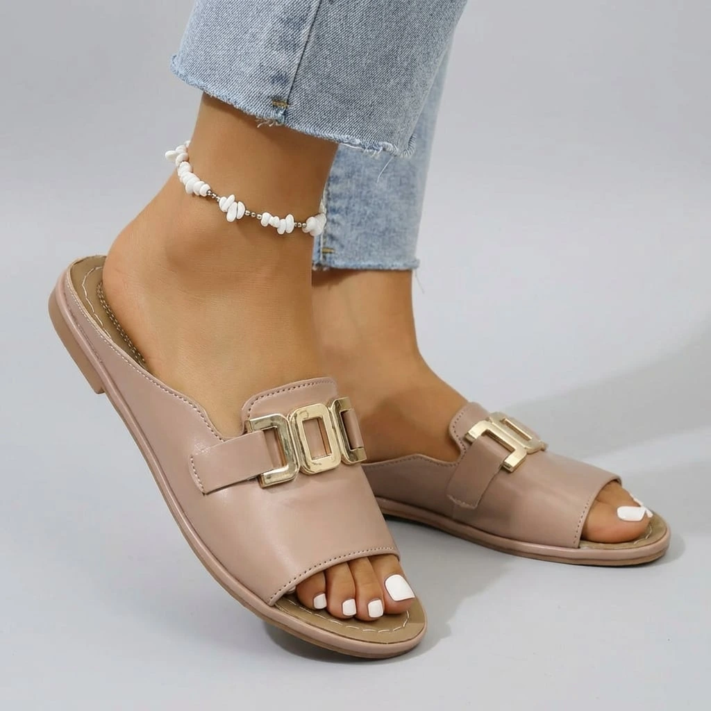 Comfortable Women's Buckle Flat Sandals