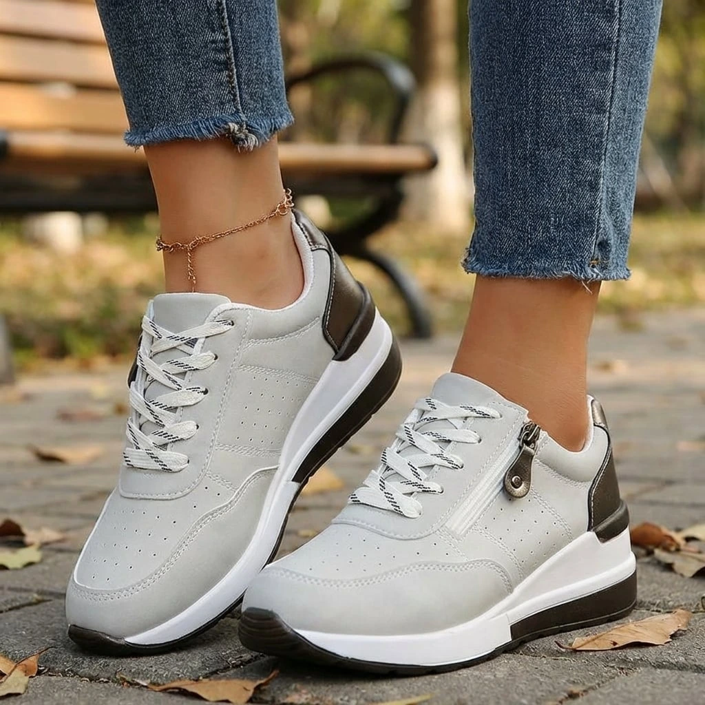 Comfortable Women's Supportive Zip Sneakers