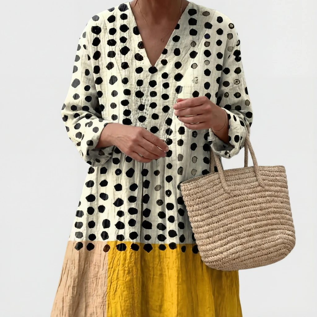 Ladies' Chic Layered Midi Dress